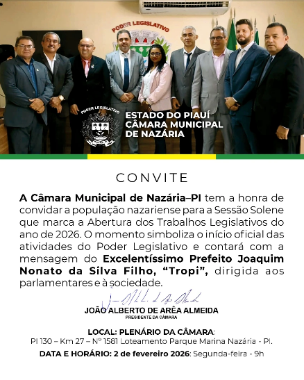 Sessão Solene de Abertura dos Trabalhos Legislativos de 2026