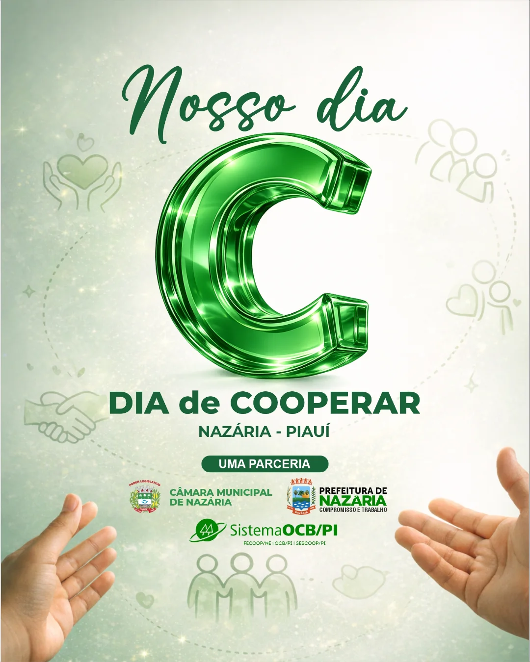 Câmara Municipal de Nazária sediará o Dia C – Dia de Cooperar com ações voltadas à comunidade